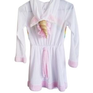 UNICORN COSTUME M 8/10 GIRLS With Boot Covers New